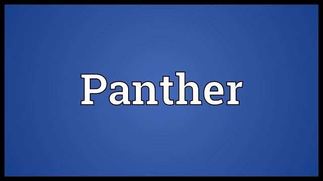 Panther Meaning смотреть онлайн