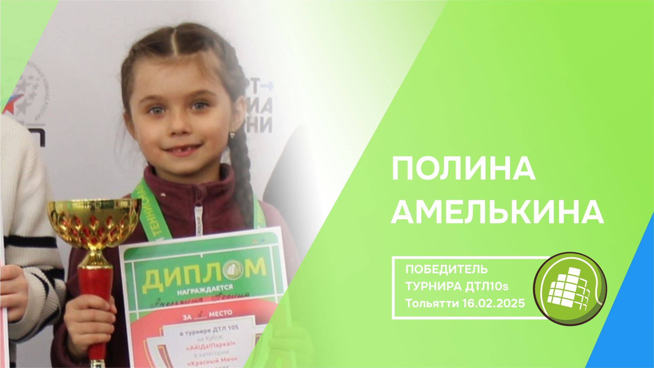 Полина Амелькина - Обладатель кубка "Ай!Да!Парка!