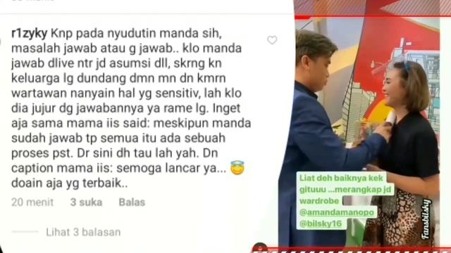 Amanda dan billy syahputra,BANG BILLY BERI PERTANYAAN PADA AMANDA, MAK JLEB GAES BIKIN MANDA TERDIA