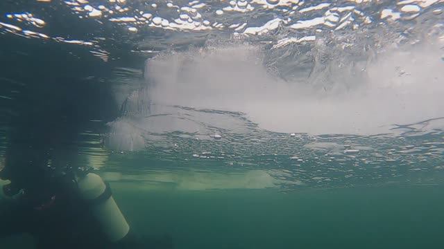 Ice Diving Art & Bubbles - by lol2o - Finland