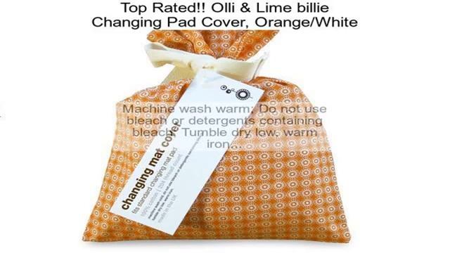 Olli & Lime billie Changing Pad Cover, Orange/White Review смотреть онлайн