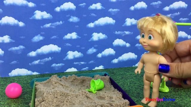 UNBOXING MASHA AND THE BEAR PARK PLAYSET WITH MASHA SLIDE SWING AND SAND TOYS - BUCKET SHOVEL & RAK смотреть онлайн