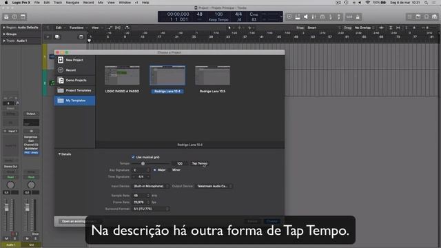 Tap Tempo Básico (em até 30 seg) | Logic Pro X (vídeo 24) смотреть онлайн