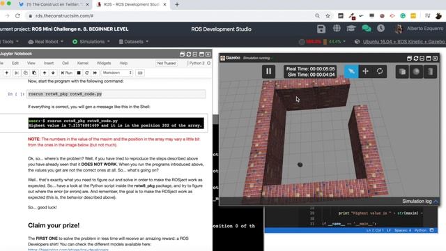 Solving the ROS Mini Challenge #8 смотреть онлайн