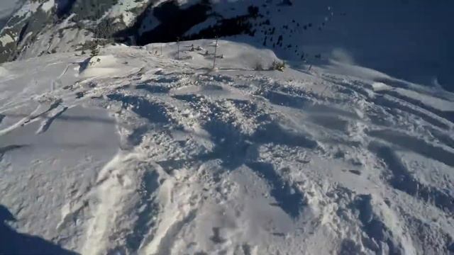 Freeride Powder tag in Engelberg jones hovercraft snowboard ( gopro 4 black)