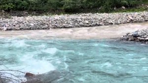 Слияние двух рек Кубань и Худес в Большом Карачае