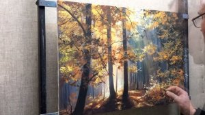 Свежесть леса. Пишем акрилом. Художник - композитор: Юшкевич Виктор