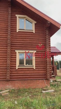 Теплый шов. Герметизация дома из оцилиндрованного бревна.