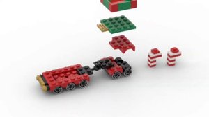 LEGO. Как построить Рождественский поезд из лего. Полибег 40034 #lego #tutorial #bricklady