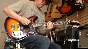 SILVERTONE MOSRITE SLIDER Electric Guitar demo - Vintage 60's