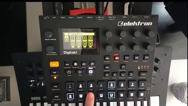 setting up the midi tracks with digitakt