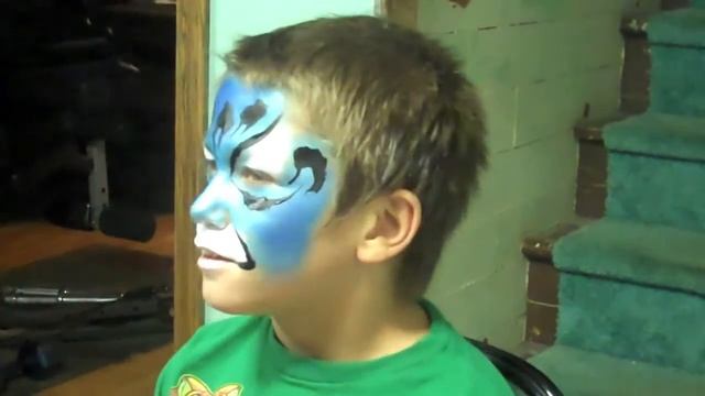 Blue Tiger Face Painting | Marvelous Masks Chicago Face Painting
