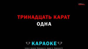 тринадцать карат - одна (караоке)