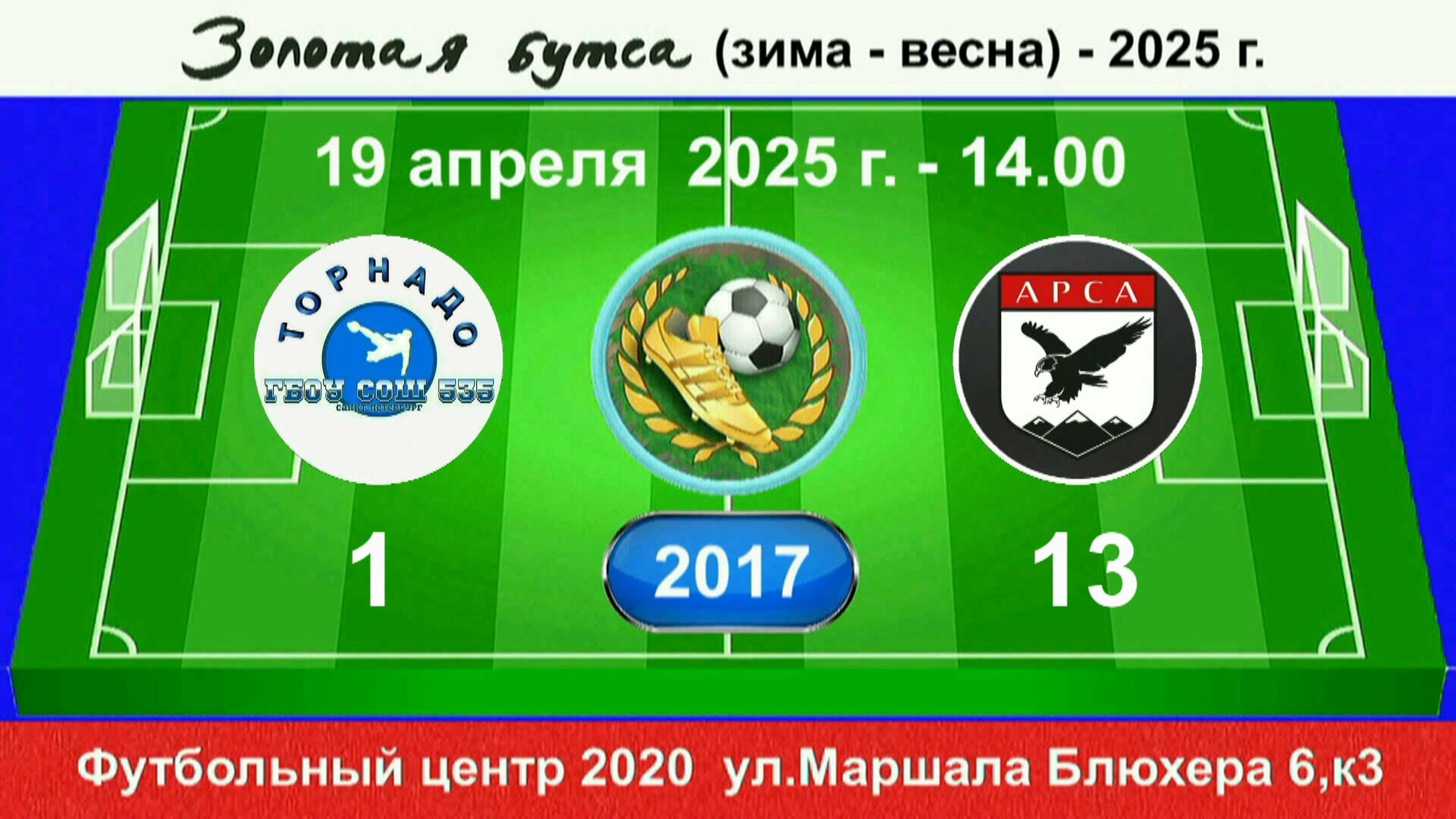 19 апреля - 14.00, Торнадо - АрсА. 2017 гр. Демо версия.