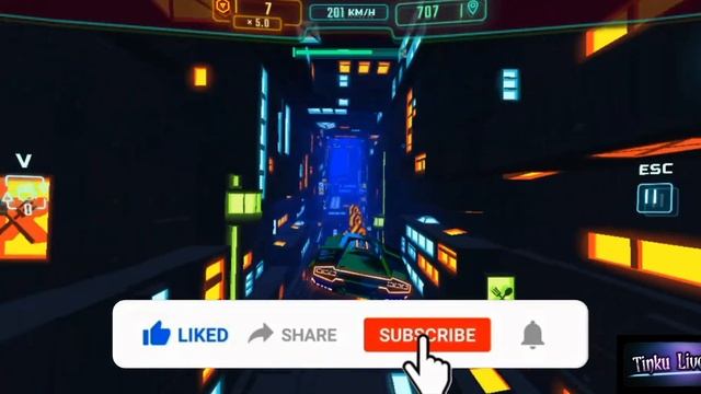 Neon Flytron Cyber Punk Racer Game Play । смотреть онлайн