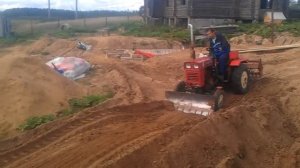 Работа моего минитрактора Синтай 120 1997 года