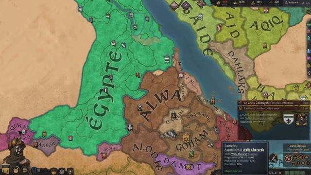 La SULTANE CLEOPATRE REJOINS OSIRIS  CRUSADER KINGS 3 EGYPTE 06 - Royleviking Replay