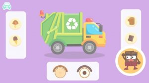 Cars & Trucks #3 - Learn about School Bus, Garbage Truck, Jeep and Food Truck | Candybots Games