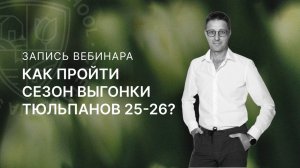 Как пройти сезон выгонки тюльпанов 25-26 | Запись вебинара от 18.04.25