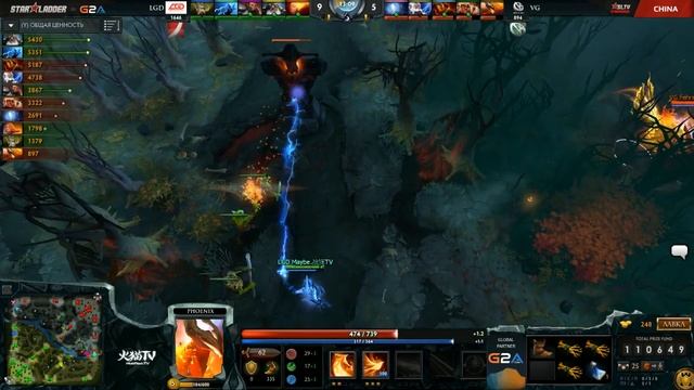 VG vs LGD Starladder China PlayOff game 3 смотреть онлайн