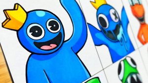 Drawing ROBLOX-Rainbow Friends OG vs Jumpscares/Drawing FNF Rainbow Friends concepts