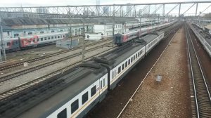 ЭП2Д-0018 ЦППК Перекраска Наше Подмосковье На перегоне Москва-Сортировочная-Киевский вокзал