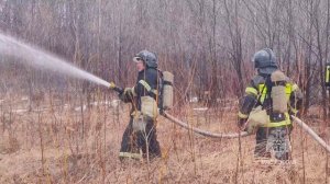 В Смирных провели учения по ликвидации лесных пожаров