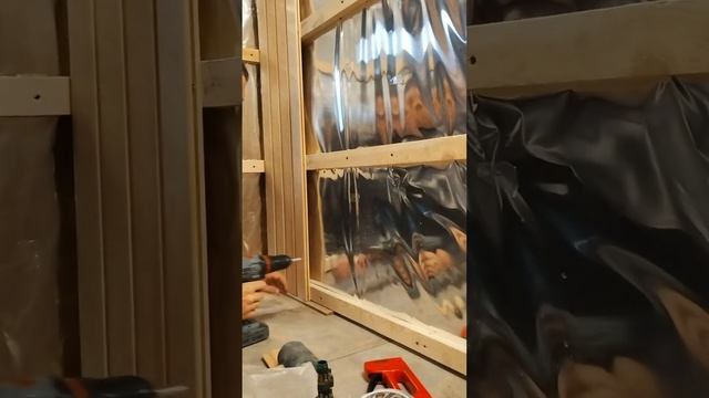 крепление вагонки в парной.баня своими руками.
