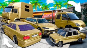 Угнал кучу золотых чит тачек и огромный монстр трак у мажора за 180 сек! Битва воров в ГТА 5 Онлайн