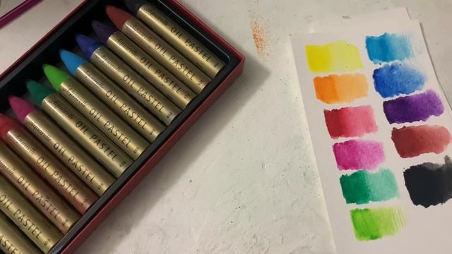 OIL PASTEL REVIEW | MUNGYO WATERSOLUBLE OIL PASTELS смотреть онлайн
