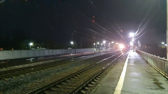 Поезд Стриж N714 Самара - Санкт-Петербург пролетает Вышний Волочёк