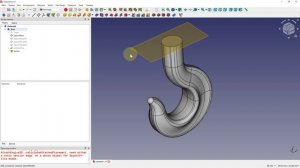FreeCAD21 Конструкция кранового крюка Разные профили по траэктории Наружная/внутренняя резьба Сфера