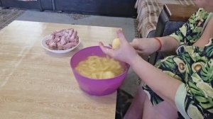 фасолевый супчик и пицца из пельменей