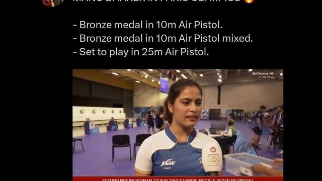 UNBELIEVABLE! Manu Bhaker creates HISTORY Again! 😍🔥| Sarabjot Singh Manu Shooting Olympics News смотреть онлайн
