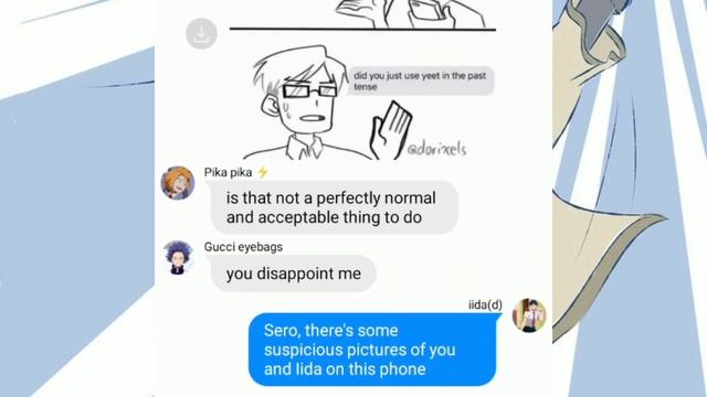 Jirou goes through Iida's phone? || IidaSero MHA texts