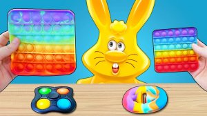 КАК СДЕЛАТЬ ОГРОМНЫЙ POP IT ИЗ МАЛЕНЬКОГО ДЛЯ ЖЕЛЕЙНОГО ЗАЙЦА ХАРИТОНА ЭКСПЕРИМЕНТ