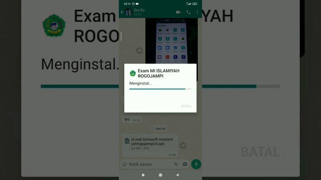 Tutorial Install Aplikasi CBT untuk  Ujian MI Islamiyah Rogojampi