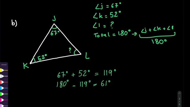 Finding the sum of angle measures in a triangle смотреть онлайн
