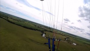 Параплан затяжка на лебедке