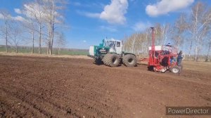 Т150 на спарке и сеялка КЛЁН