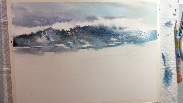 Watercolor demonstration Kanta Harusaki [wave] 春崎幹太　水彩画 　 波 смотреть онлайн