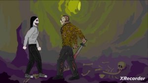 сумасшедший Джефф против Джейсона вурхиза Jeff the killer vs Jason voorhees рисуем мультфильмы 2