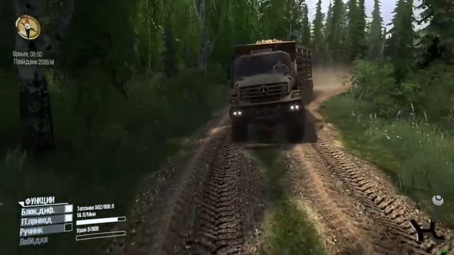 Карта «Маленький городок» месим грязь Spintires MudRunner смотреть онлайн