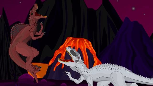 Hybrid Spinosaurus Vs Original Spinosaurus / Jurassic World : The Beginning Of The War