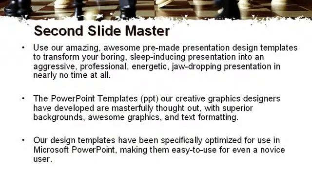 Chess Tactics PowerPoint Template by PoweredTemplate.com