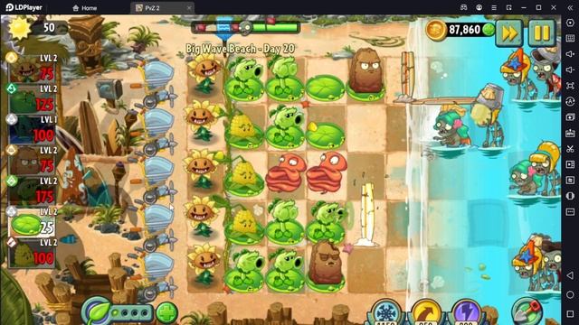 Растение против Зомби 2/PvZ2 Adventure Big Wave Beach Day 20/Большая Пляжная Волна День 20 смотреть онлайн