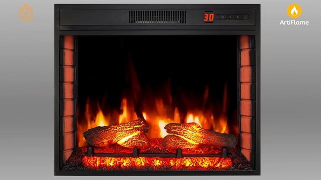 Built-in electric fireplace insert ArtiFlame AF28S