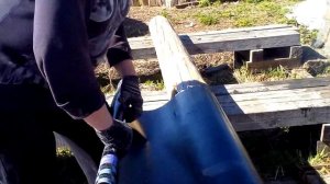 Обработка деревянных столбов для продления срока службы