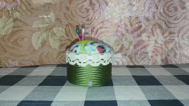 Игольница из пластмассовой крышки.mp4