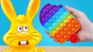 5 СПОСОБОВ ПРИМЕНЕНИЯ POP IT АНТИСТРЕССА ОТ ЖЕЛЕЙНОГО ЗАЙЦА ХАРИТОНА